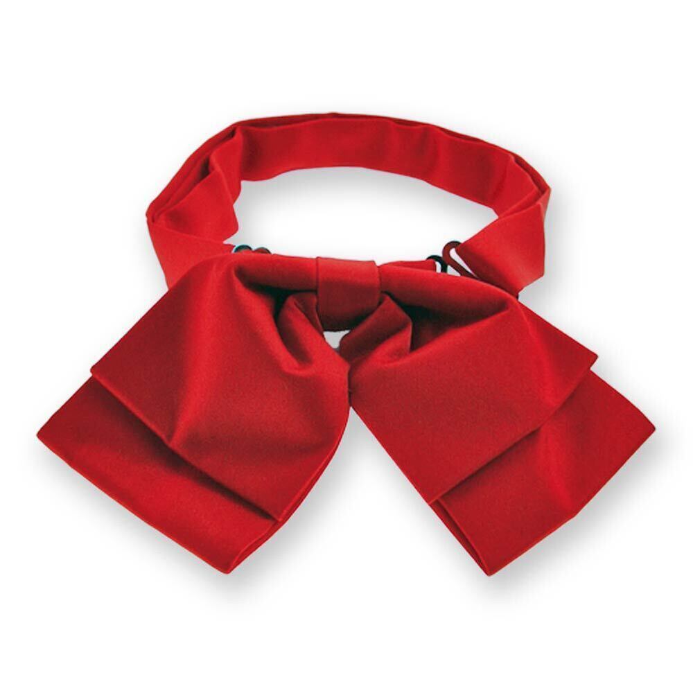 8561 Solid Color Floppy Bow Tie Red